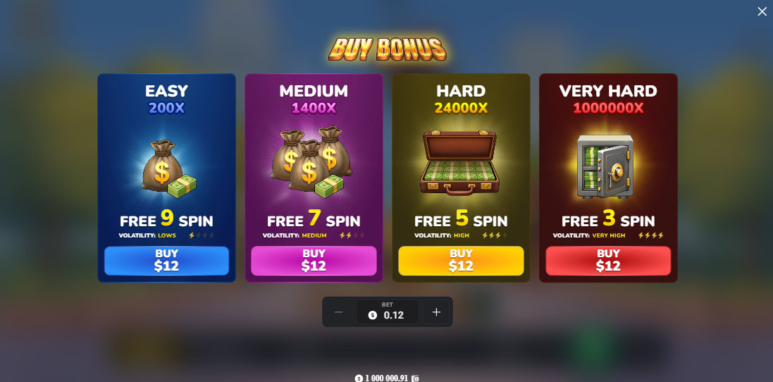 MegaBlock Empire demo arnaque bonus code promo argent : quatre options Bonus Buy en free spins