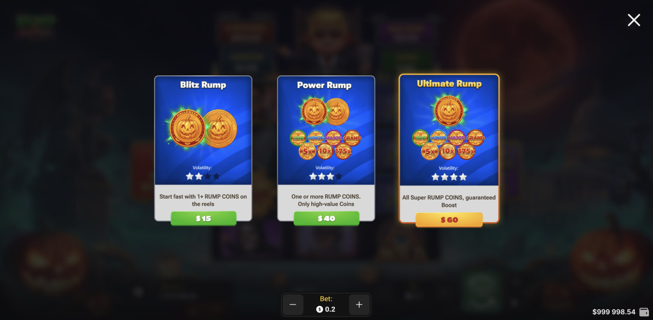Rump And Halloween demo arnaque bonus code promo argent : trois options Buy Bonus sur ordinateur